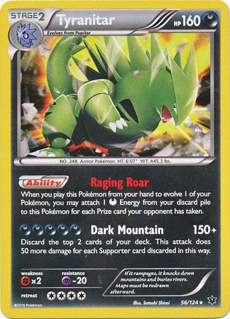 Tyranitar (56/124) (Cosmos Holo) [XY: Fates Collide] | Game Haven TX