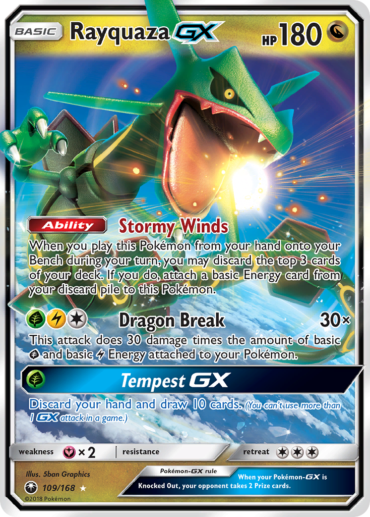 Rayquaza GX (109/168) [Sun & Moon: Celestial Storm] | Game Haven TX