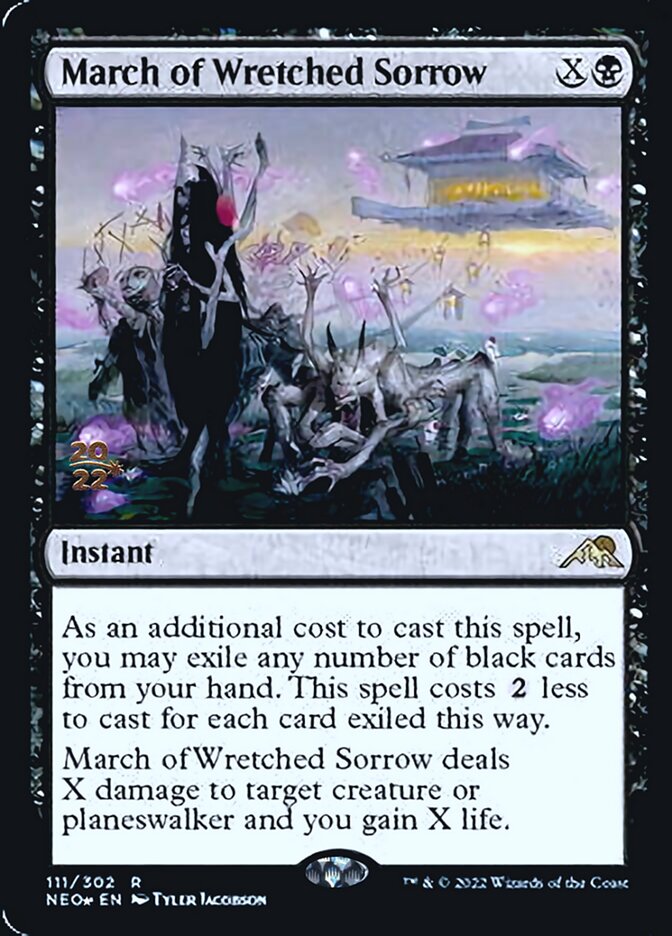March of Wretched Sorrow [Kamigawa: Neon Dynasty Prerelease Promos] | Game Haven TX