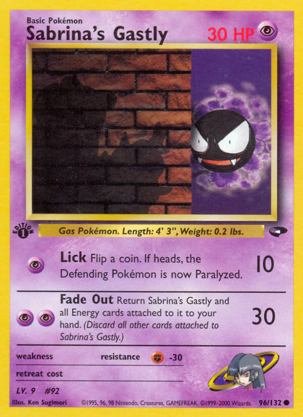 Sabrina's Gastly (96/132) [Gym Challenge 1st Edition] | Game Haven TX