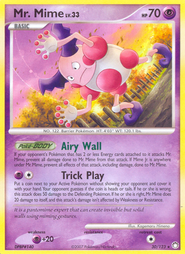 Mr. Mime (30/123) [Diamond & Pearl: Mysterious Treasures] | Game Haven TX
