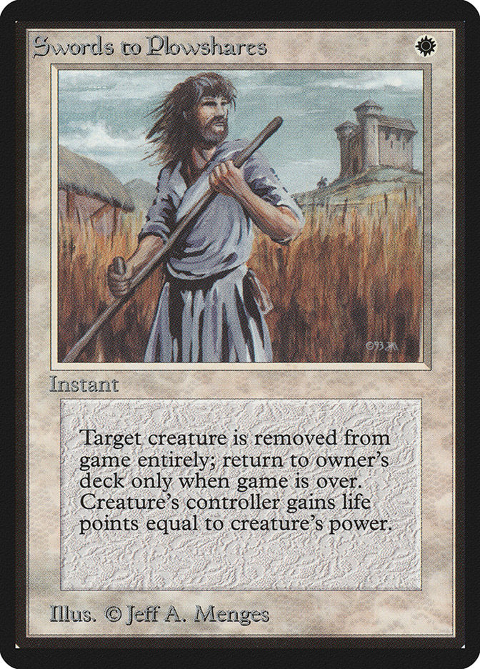 Swords to Plowshares [Limited Edition Beta] | Game Haven TX