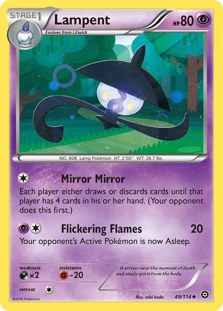 Lampent (49/114) [XY: Steam Siege] | Game Haven TX