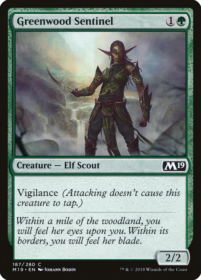 Greenwood Sentinel [Core Set 2019] | Game Haven TX