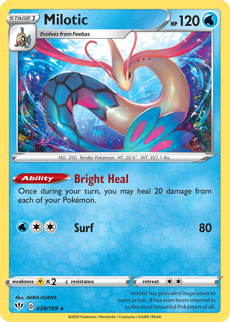 Milotic (039/189) [Sword & Shield: Darkness Ablaze] | Game Haven TX