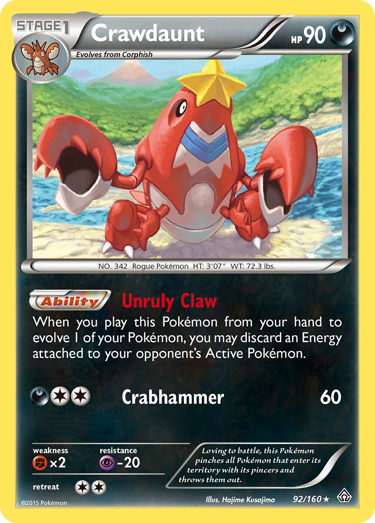 Crawdaunt (92/160) [XY: Primal Clash] | Game Haven TX