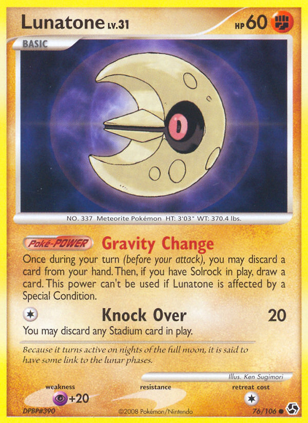 Lunatone (76/106) [Diamond & Pearl: Great Encounters] | Game Haven TX
