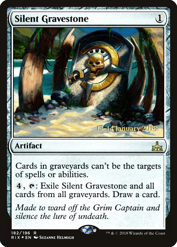 Silent Gravestone [Rivals of Ixalan Promos] | Game Haven TX