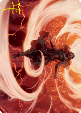 Crackle with Power Art Card (Gold-Stamped Signature) [Strixhaven: School of Mages Art Series] | Game Haven TX