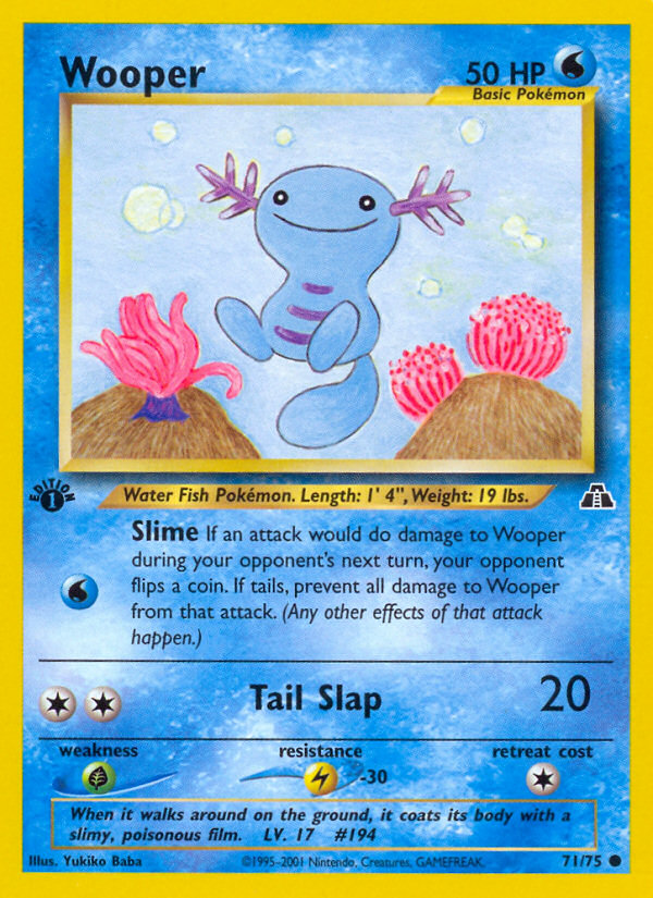Wooper (71/75) [Neo Discovery 1st Edition] | Game Haven TX