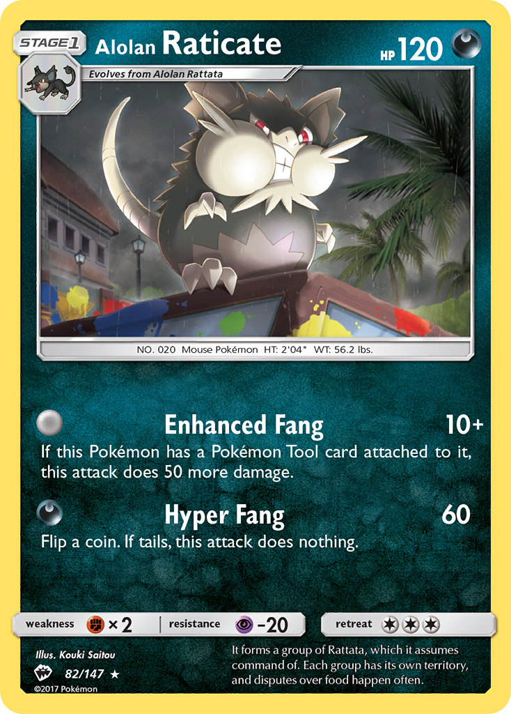 Alolan Raticate (82/147) [Sun & Moon: Burning Shadows] | Game Haven TX
