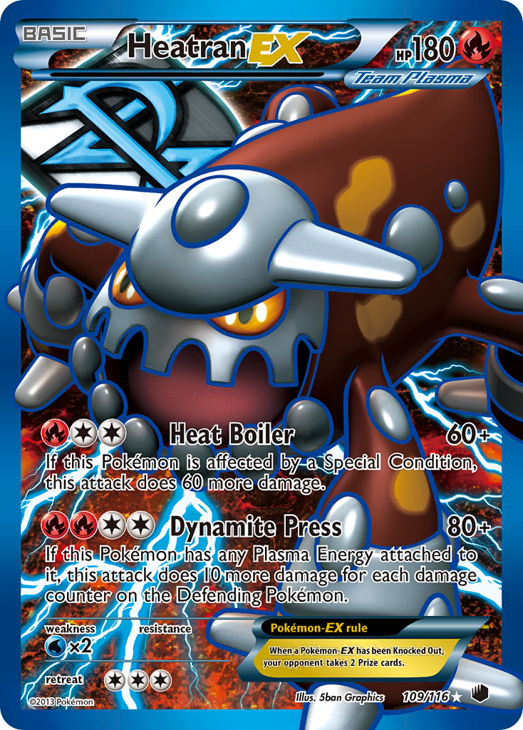 Heatran EX (109/116) [Black & White: Plasma Freeze] | Game Haven TX