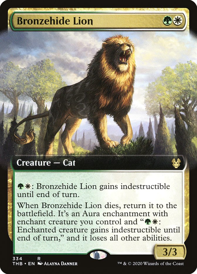Bronzehide Lion (Extended Art) [Theros Beyond Death] | Game Haven TX