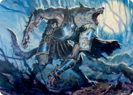 Moonrage Brute Art Card [Innistrad: Midnight Hunt Art Series] | Game Haven TX
