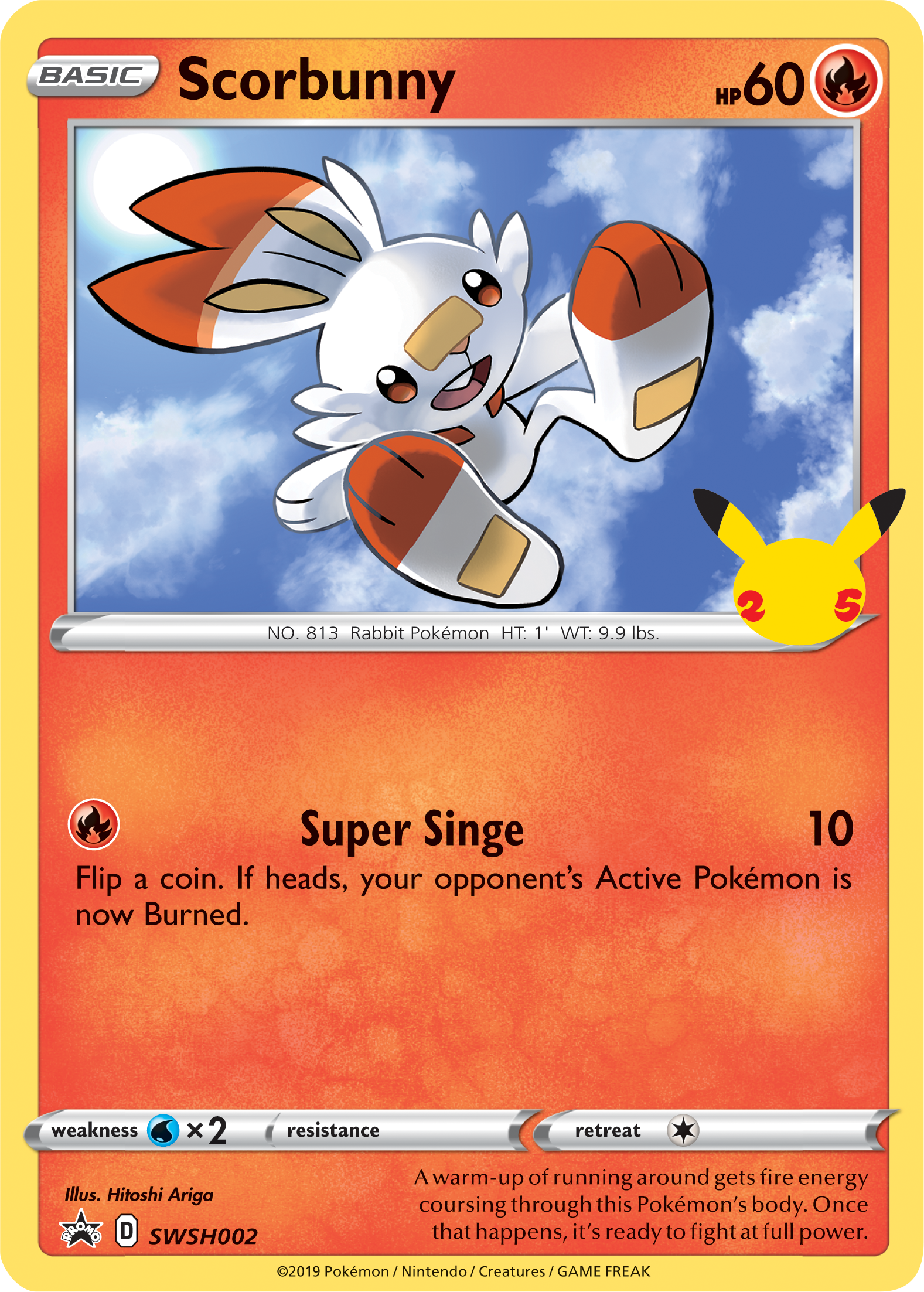 Scorbunny (SWSH002) (Jumbo Card) [First Partner Pack] | Game Haven TX