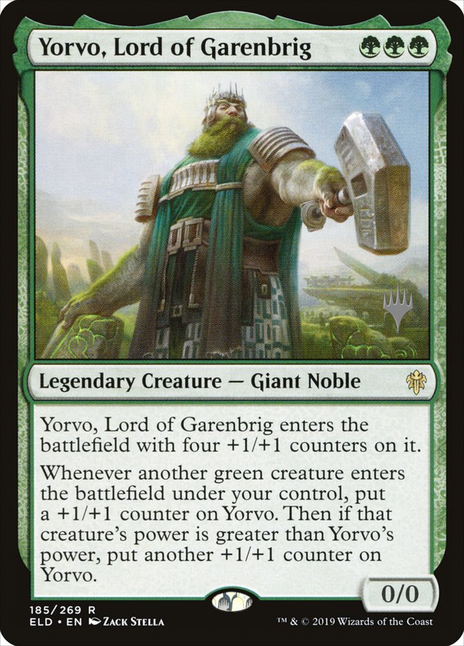 Yorvo, Lord of Garenbrig (Promo Pack) [Throne of Eldraine Promos] | Game Haven TX