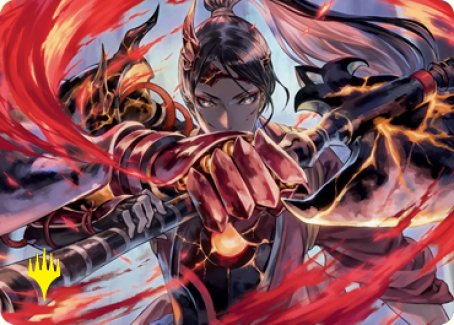 Risona, Asari Commander Art Card (Gold-Stamped Signature) [Kamigawa: Neon Dynasty Art Series] | Game Haven TX