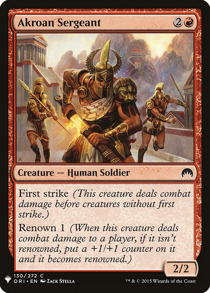 Akroan Sergeant [Mystery Booster] | Game Haven TX