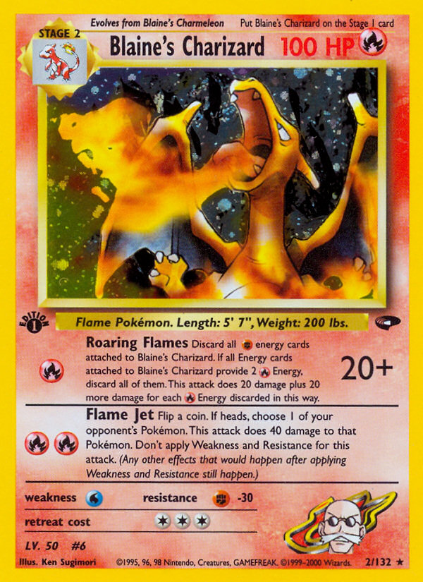 Blaine's Charizard (2/132) [Gym Challenge 1st Edition] | Game Haven TX