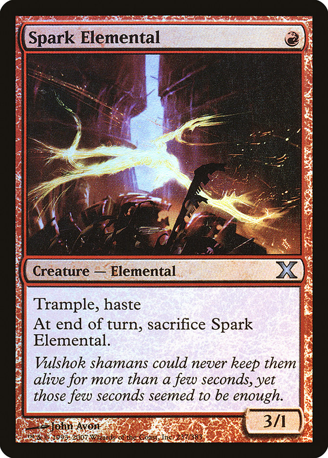 Spark Elemental (Premium Foil) [Tenth Edition] | Game Haven TX