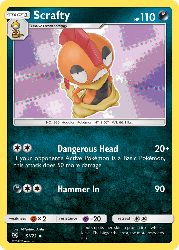 Scrafty (51/73) [Sun & Moon: Shining Legends] | Game Haven TX