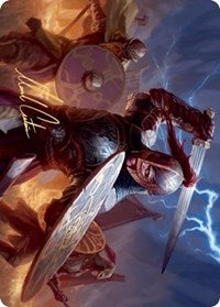 Beskir Shieldmate Art Card (Gold-Stamped Signature) [Kaldheim: Art Series] | Game Haven TX