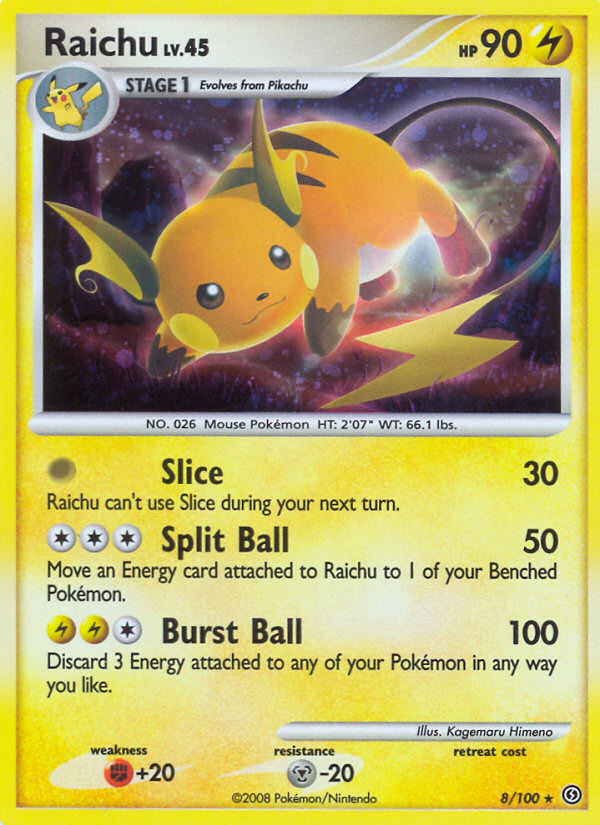 Raichu (8/100) [Diamond & Pearl: Stormfront] | Game Haven TX