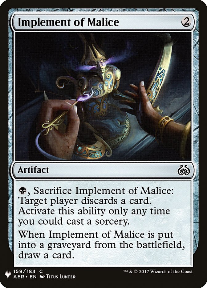 Implement of Malice [Mystery Booster] | Game Haven TX