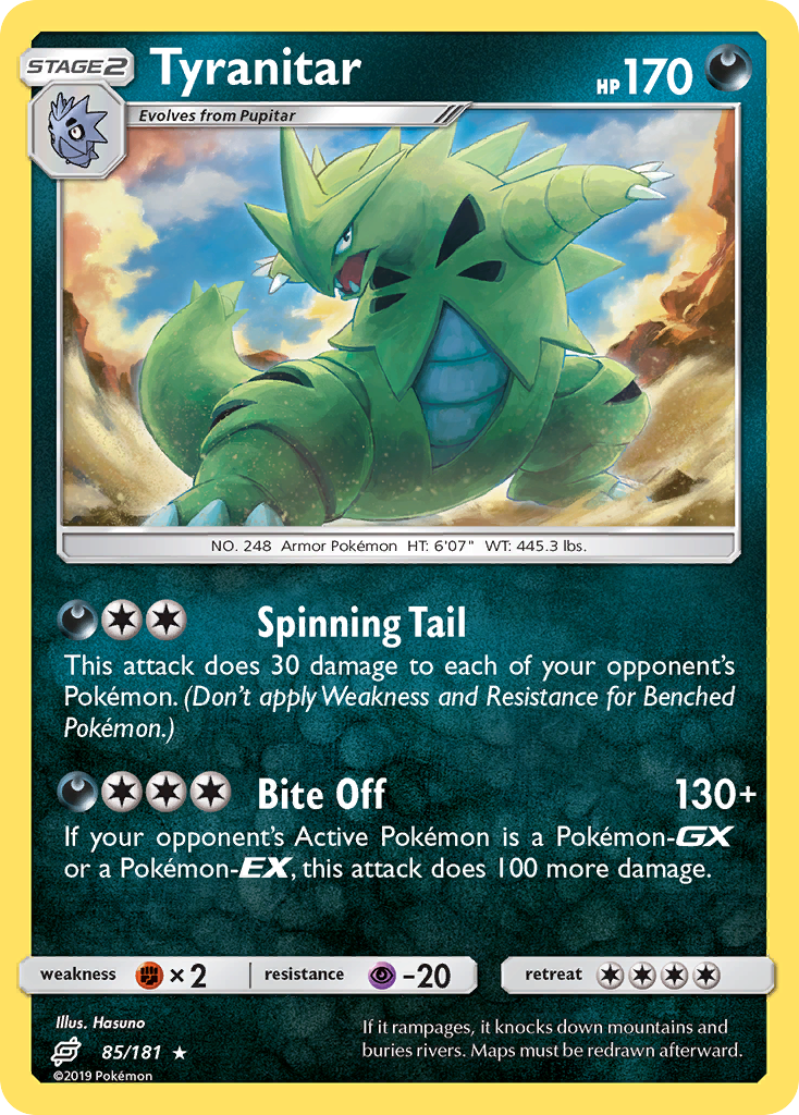 Tyranitar (85/181) [Sun & Moon: Team Up] | Game Haven TX
