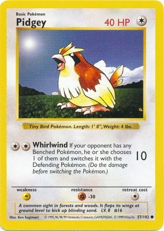 Pidgey (57/102) [Base Set Shadowless Unlimited] | Game Haven TX
