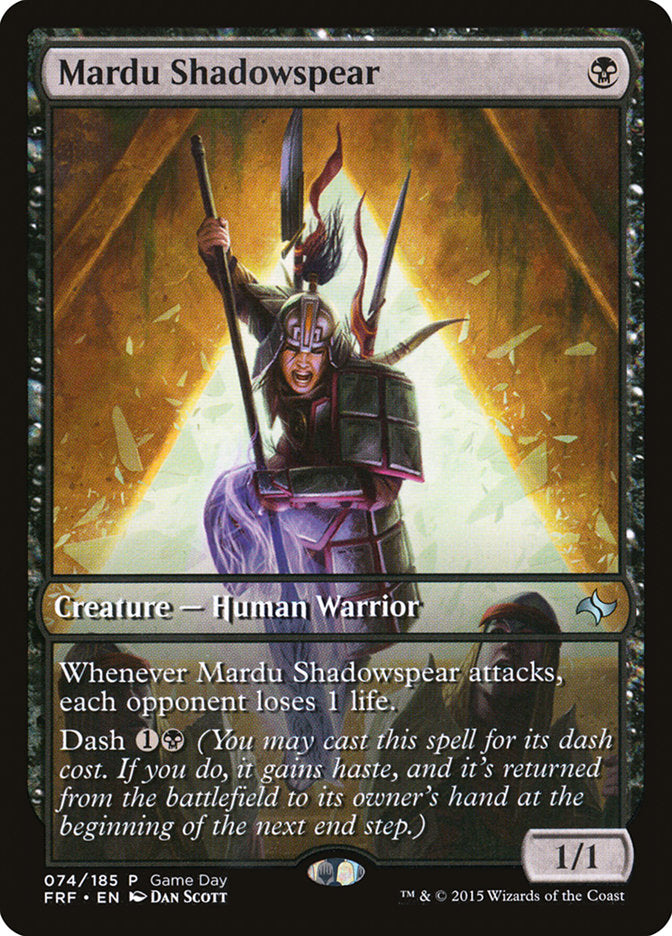Mardu Shadowspear (Game Day) [Fate Reforged Promos] | Game Haven TX