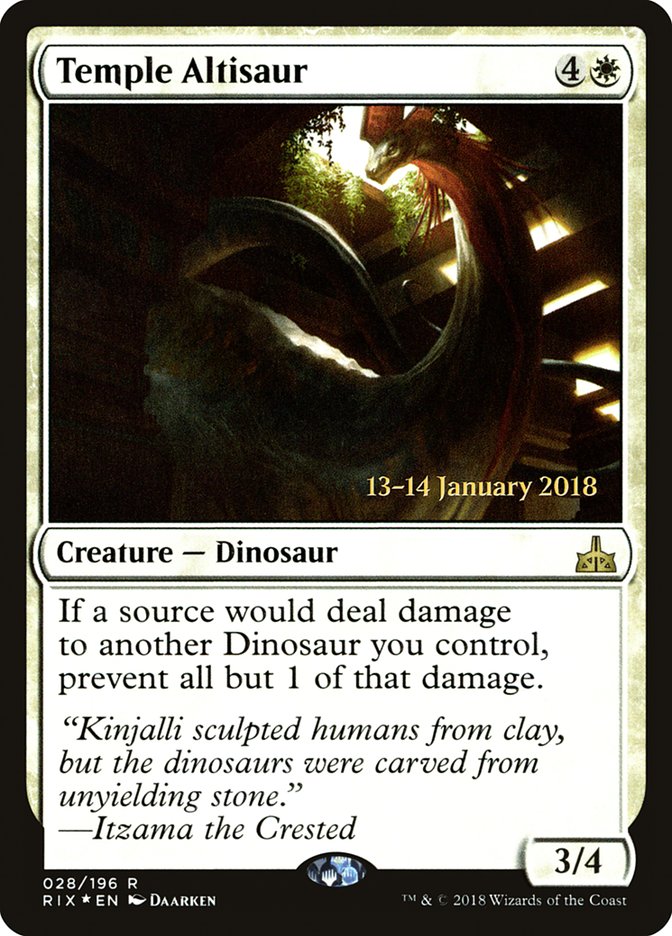 Temple Altisaur [Rivals of Ixalan Promos] | Game Haven TX