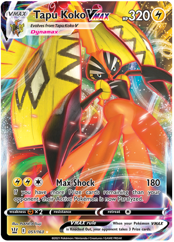 Tapu Koko VMAX (051/163) [Sword & Shield: Battle Styles] | Game Haven TX