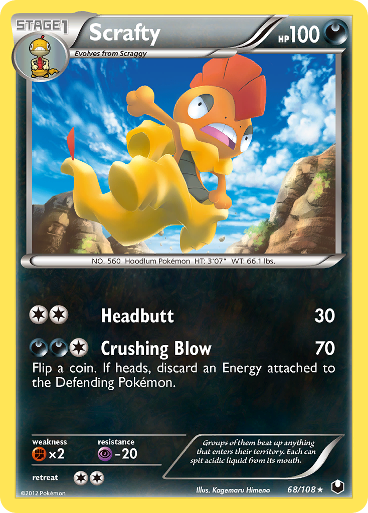 Scrafty (68/108) [Black & White: Dark Explorers] | Game Haven TX