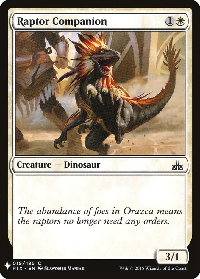 Raptor Companion [Mystery Booster] | Game Haven TX
