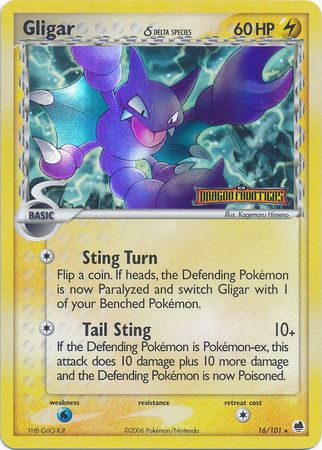 Gligar (16/101) (Delta Species) (Stamped) [EX: Dragon Frontiers] | Game Haven TX
