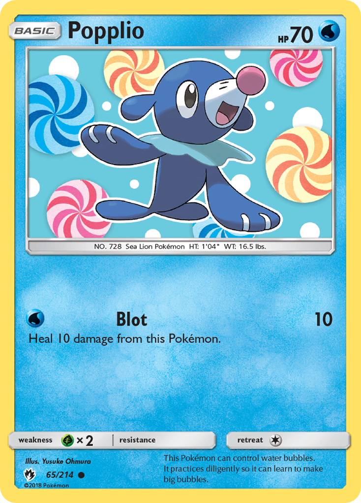 Popplio (65/214) [Sun & Moon: Lost Thunder] | Game Haven TX