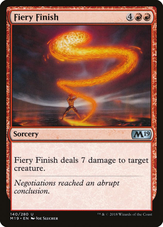 Fiery Finish [Core Set 2019] | Game Haven TX