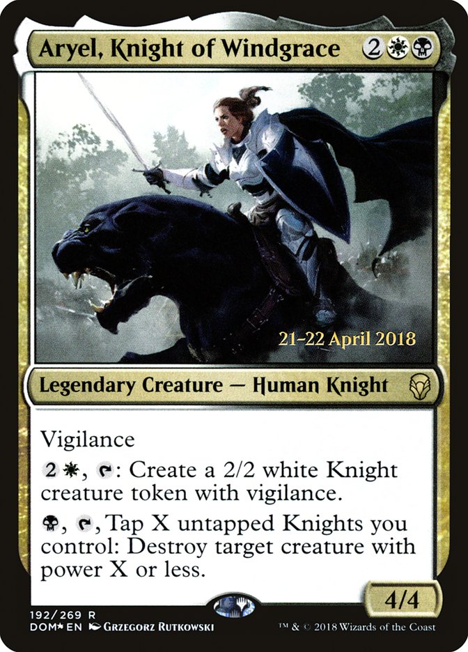 Aryel, Knight of Windgrace [Dominaria Promos] | Game Haven TX
