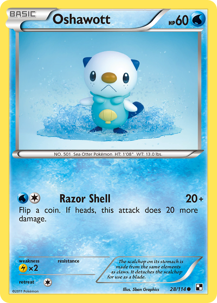 Oshawott (28/114) [Black & White: Base Set] | Game Haven TX