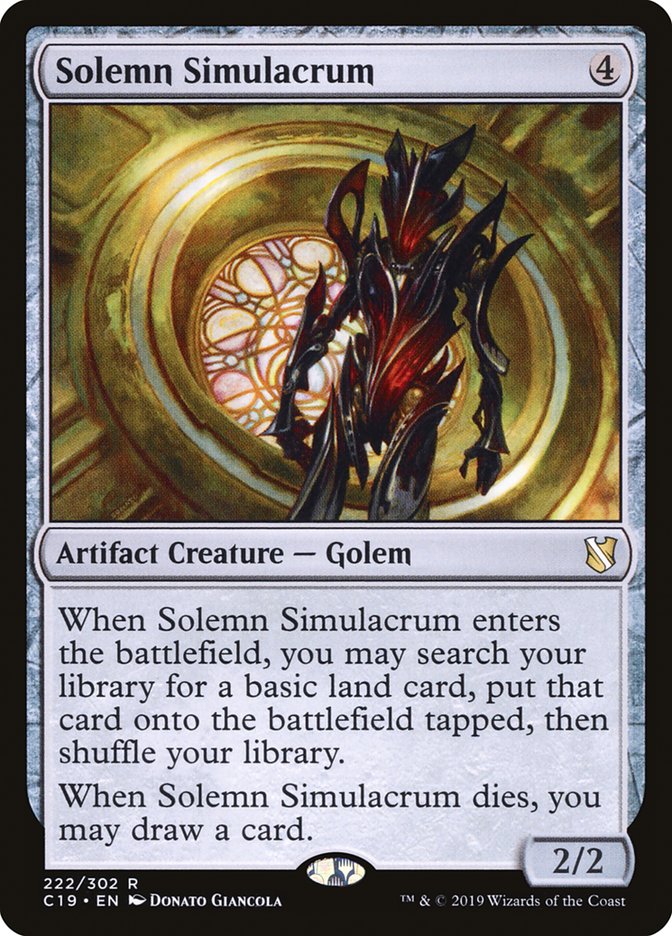 Solemn Simulacrum [Commander 2019] | Game Haven TX