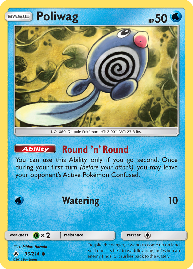 Poliwag (36/214) [Sun & Moon: Unbroken Bonds] | Game Haven TX