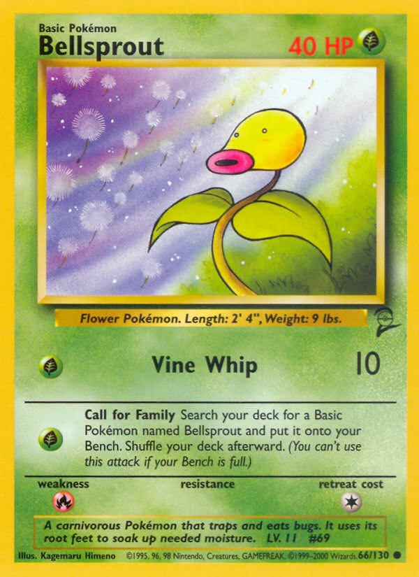 Bellsprout (66/130) [Base Set 2] | Game Haven TX