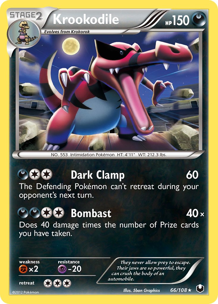 Krookodile (66/108) (Cosmos Holo) (Blister Exclusive) [Black & White: Dark Explorers] | Game Haven TX