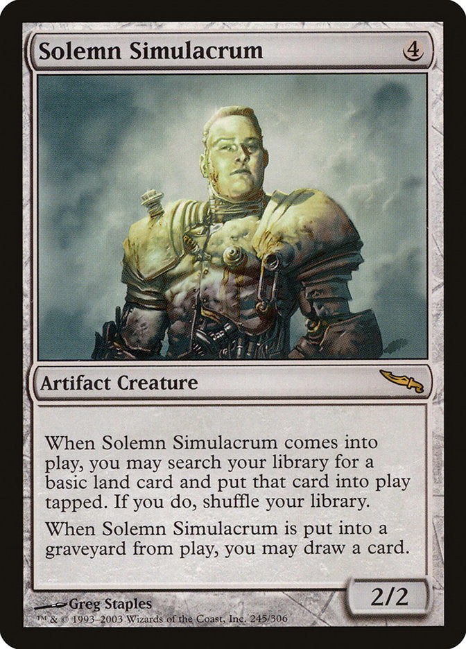 Solemn Simulacrum [Mirrodin] | Game Haven TX