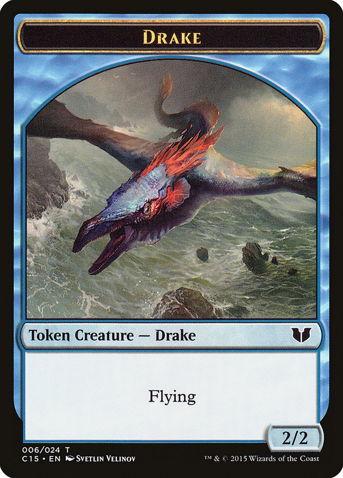Drake // Elemental (020) Double-Sided Token [Commander 2015 Tokens] | Game Haven TX