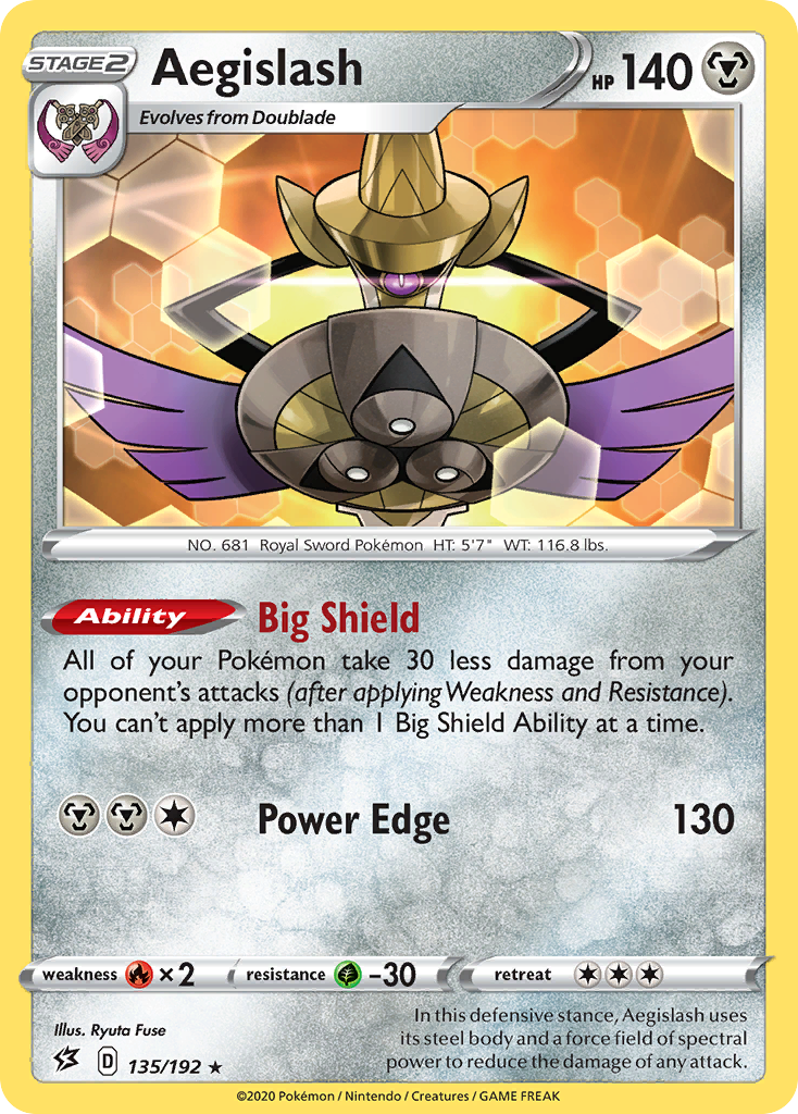 Aegislash (135/192) [Sword & Shield: Rebel Clash] | Game Haven TX