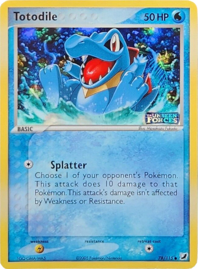 Totodile (78/115) (Stamped) [EX: Unseen Forces] | Game Haven TX