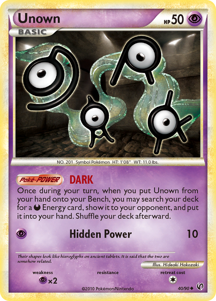 Unown (40/90) [HeartGold & SoulSilver: Undaunted] | Game Haven TX