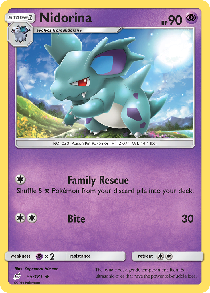 Nidorina (55/181) [Sun & Moon: Team Up] | Game Haven TX